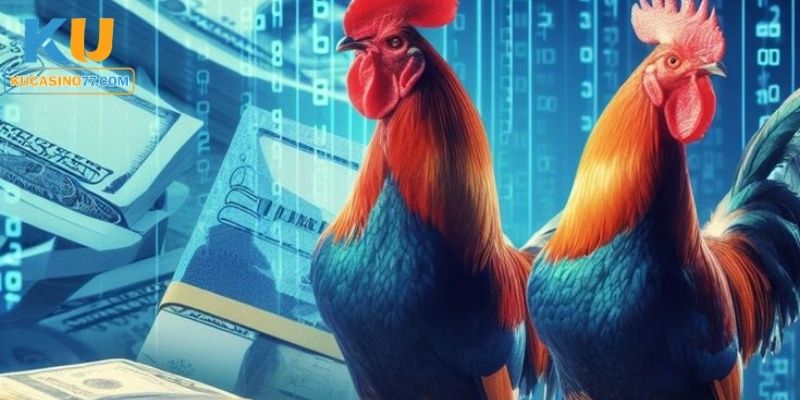 Hình ảnh chiến kê dũng mãnh trong sảnh đá gà kucasino